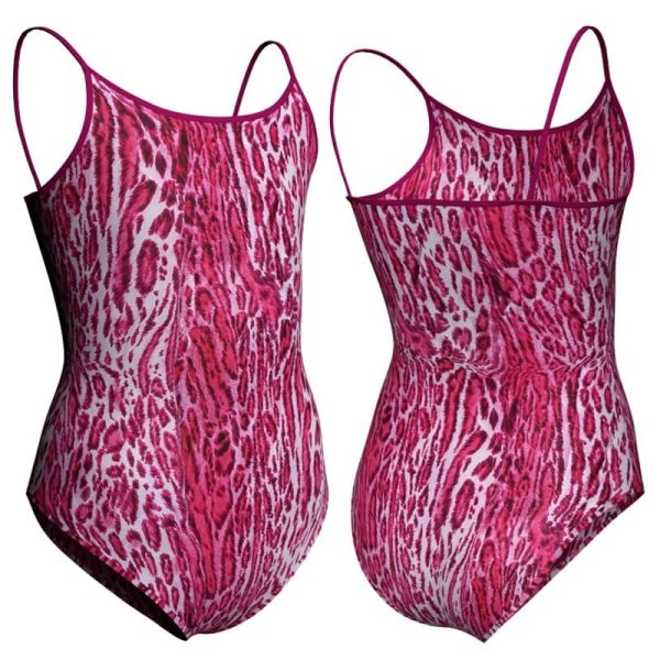 body danza in lycra stampata bretelle psa3991