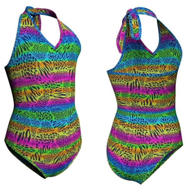 body danza in lycra stampata canotta psa1018