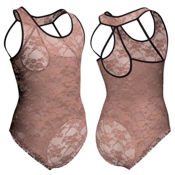 body danza in pizzo o rete bretelle ppf214