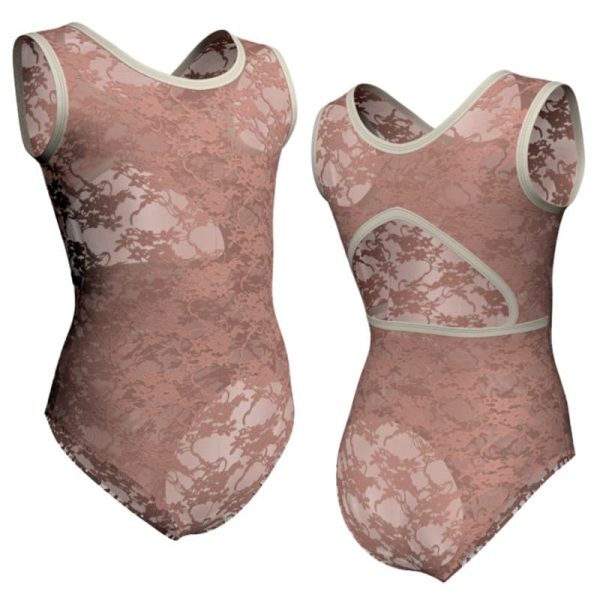 body danza in pizzo o rete senza maniche con inserto ppf223 2