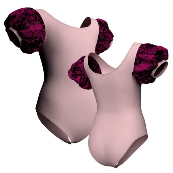 body danza maniche a palloncino con inserto belen pbe2641