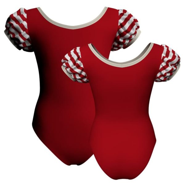 body danza maniche a palloncino pois dama animal pda3001t