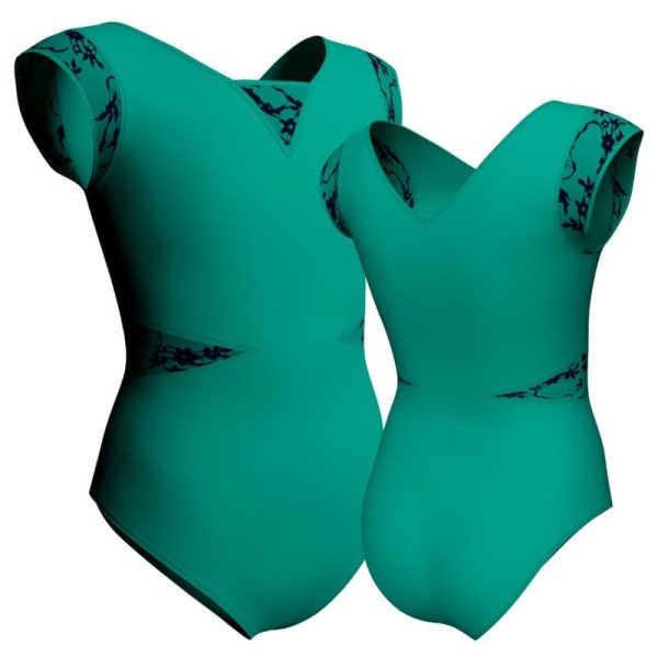 body danza maniche aletta con inserto belen pro plb115ss