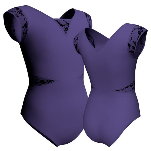 body danza maniche aletta con inserto belen pro plb115ss1