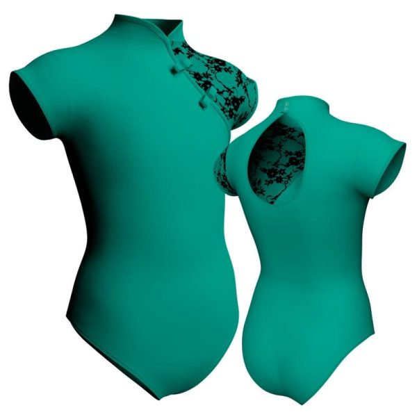 body danza maniche aletta con inserto belen pro plb2506