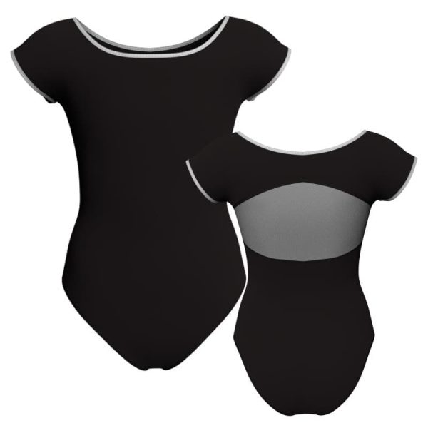 body danza maniche aletta con inserto fantasia pfa2111