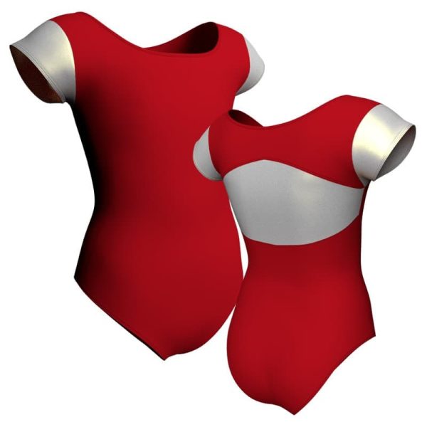 body danza maniche aletta con inserto in lurex plx211t1