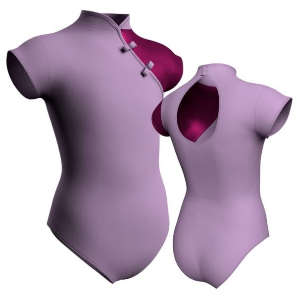 body danza maniche aletta con inserto in lurex plx25061