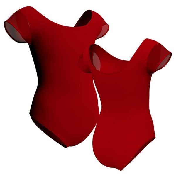 body danza maniche aletta con inserto in rete o pizzo plp408t