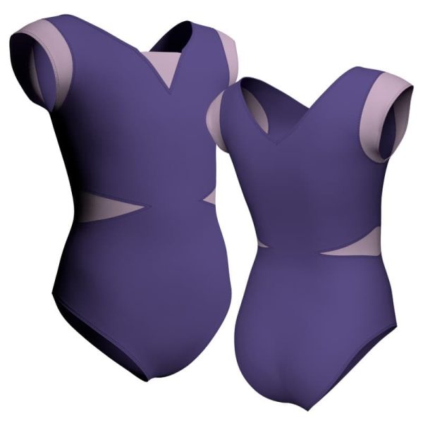 body danza maniche aletta con inserto plc115ss