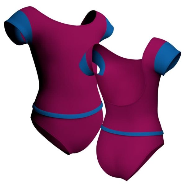 body danza maniche aletta con inserto plc2109t1