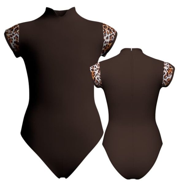 body danza maniche aletta con inserto pois dama animal pda26011