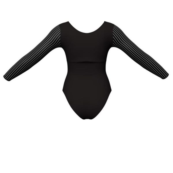 body danza maniche lunghe con inserto pois dama animal pda2537t3