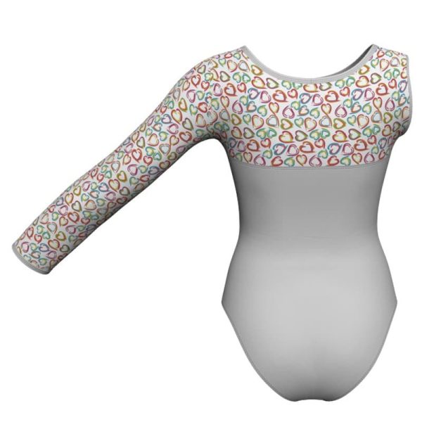 body danza monospalla con inserto fantasia pfa1019sst3