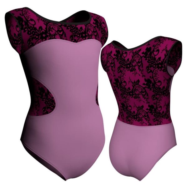 body danza senza maniche con inserto belen pbe1001ss