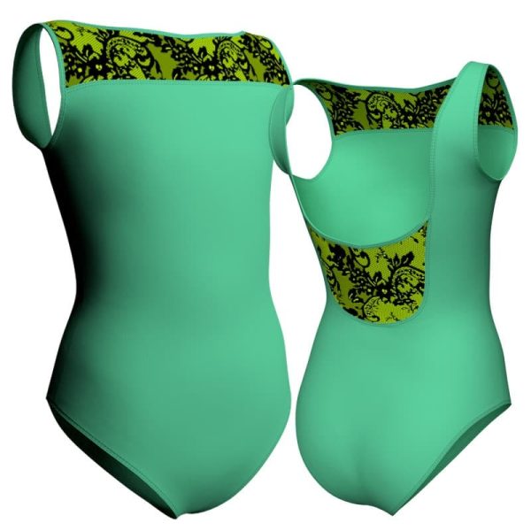 body danza senza maniche con inserto belen pbe1002