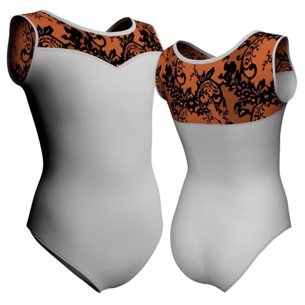 body danza senza maniche con inserto belen pbe1019t1