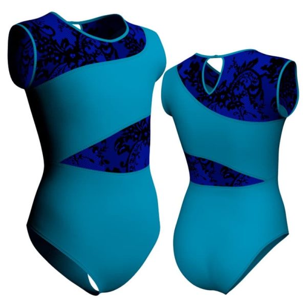 body danza senza maniche con inserto belen pbe108sst1