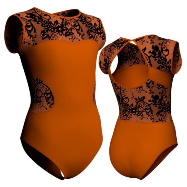 body danza senza maniche con inserto belen pbe110ss