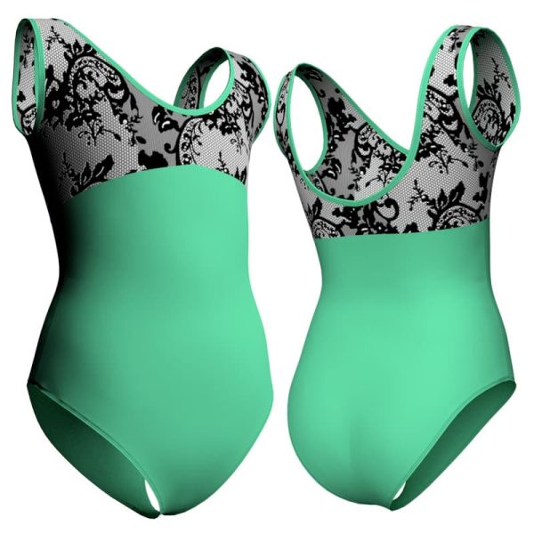 body danza senza maniche con inserto belen pbe1241