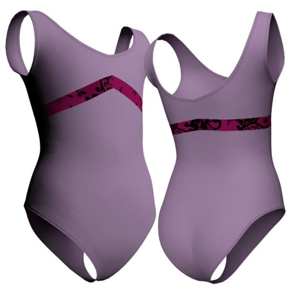 body danza senza maniche con inserto belen pbe125