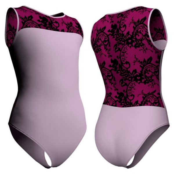 body danza senza maniche con inserto belen pbe1271