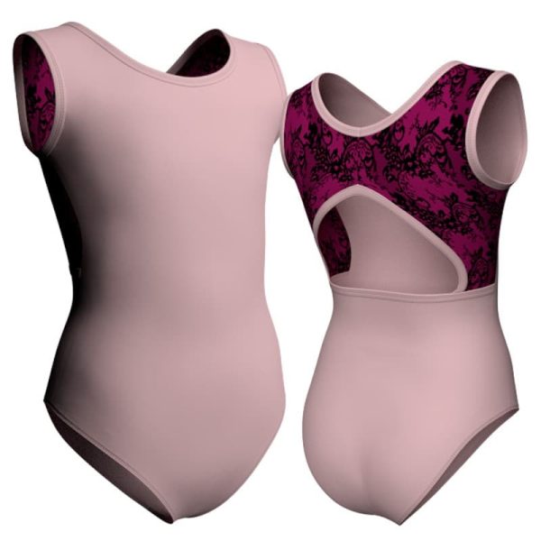 body danza senza maniche con inserto belen pbe223