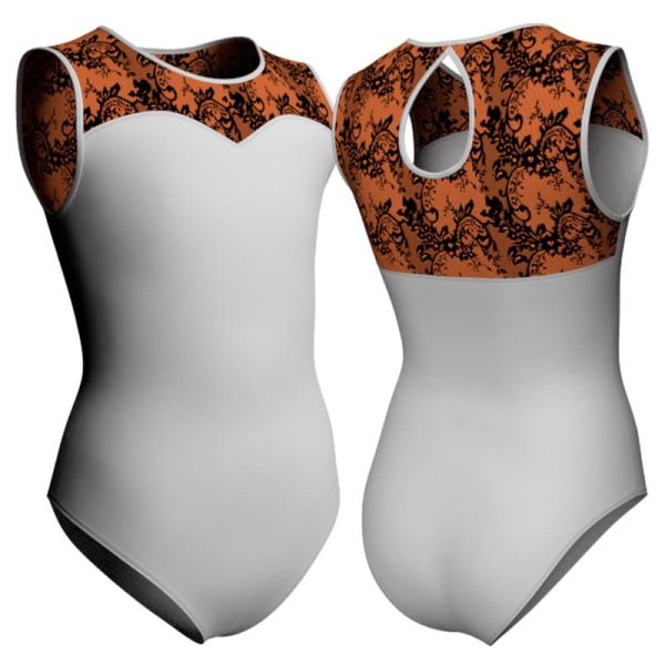 body danza senza maniche con inserto belen pbe2381