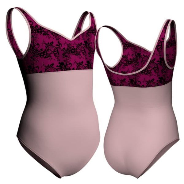 body danza senza maniche con inserto belen pbe2391