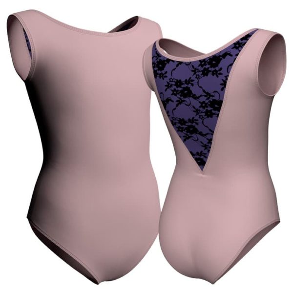 body danza senza maniche con inserto belen pro plb10031