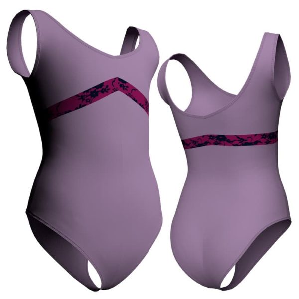 body danza senza maniche con inserto belen pro plb125