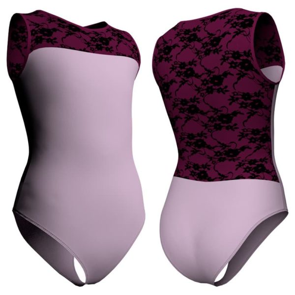 body danza senza maniche con inserto belen pro plb1272