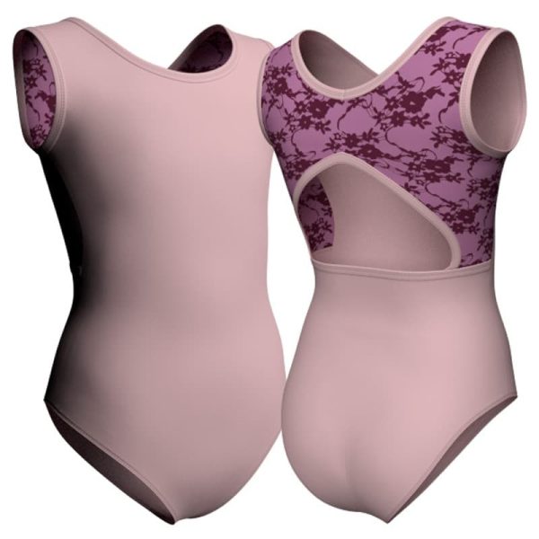 body danza senza maniche con inserto belen pro plb223