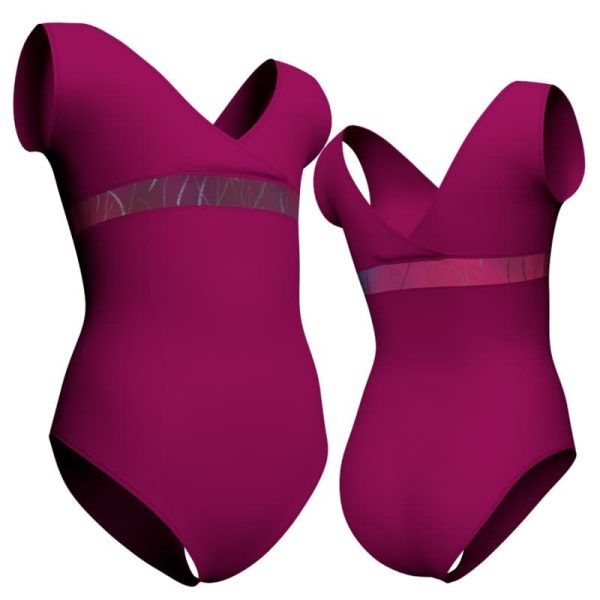 body danza senza maniche con inserto in lurex plx121