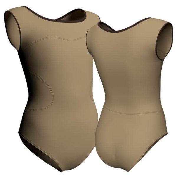 body danza senza maniche con inserto plc1001ss1