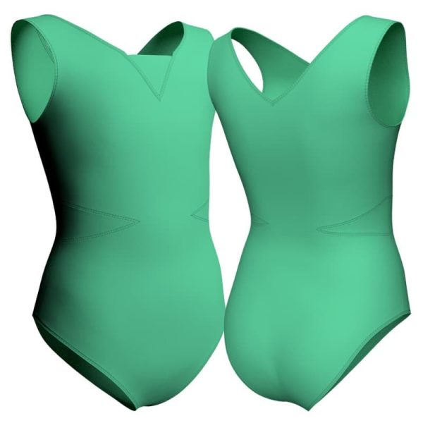 body danza senza maniche con inserto plc115sst1