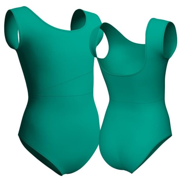 body danza senza maniche con inserto plc2361