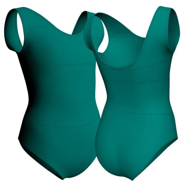 body danza senza maniche con inserto plc30132