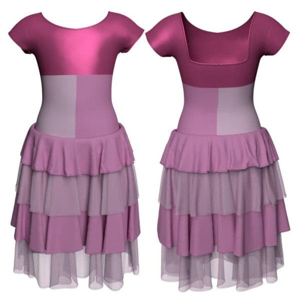 costume balletto bicolore canotta yui2301