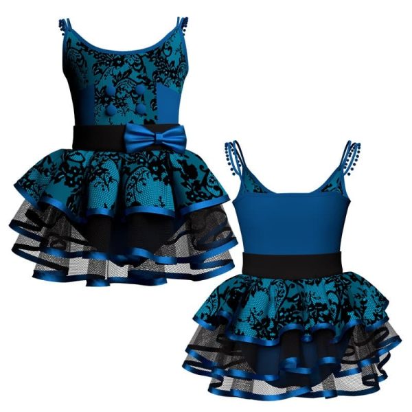 costume balletto bretelle con inserto belen pro ves2502t22