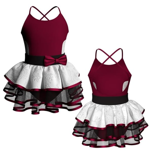 costume balletto bretelle con inserto belen pro ves429