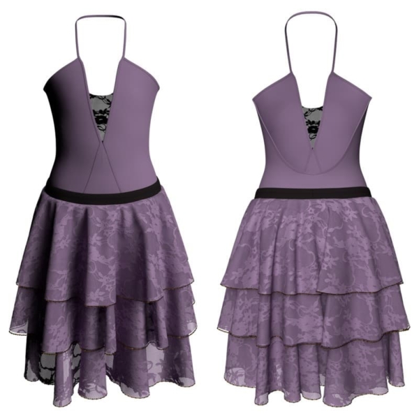 costume balletto bretelle con inserto in rete o pizzo yus2024