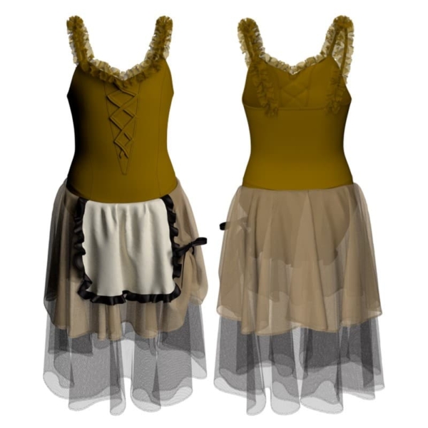 costume balletto bretelle con inserto yuc25291