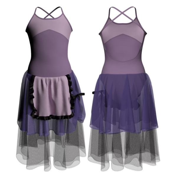 costume balletto bretelle con inserto yuc30161