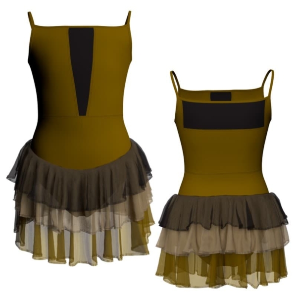 costume balletto bretelle con inserto yuh1171