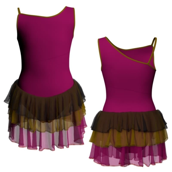 costume balletto bretelle con inserto yuh226