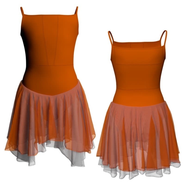 costume balletto bretelle con inserto yuk1171