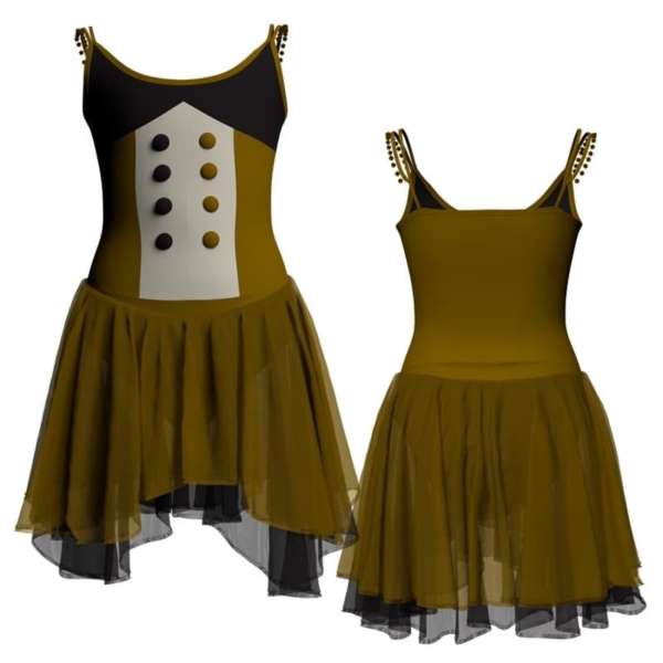 costume balletto bretelle con inserto yuk2502t