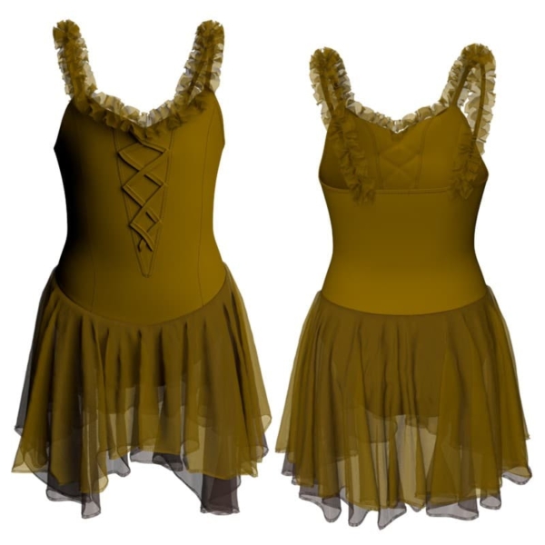 costume balletto bretelle con inserto yuk25291