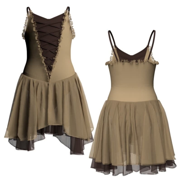 costume balletto bretelle con inserto yuk2624